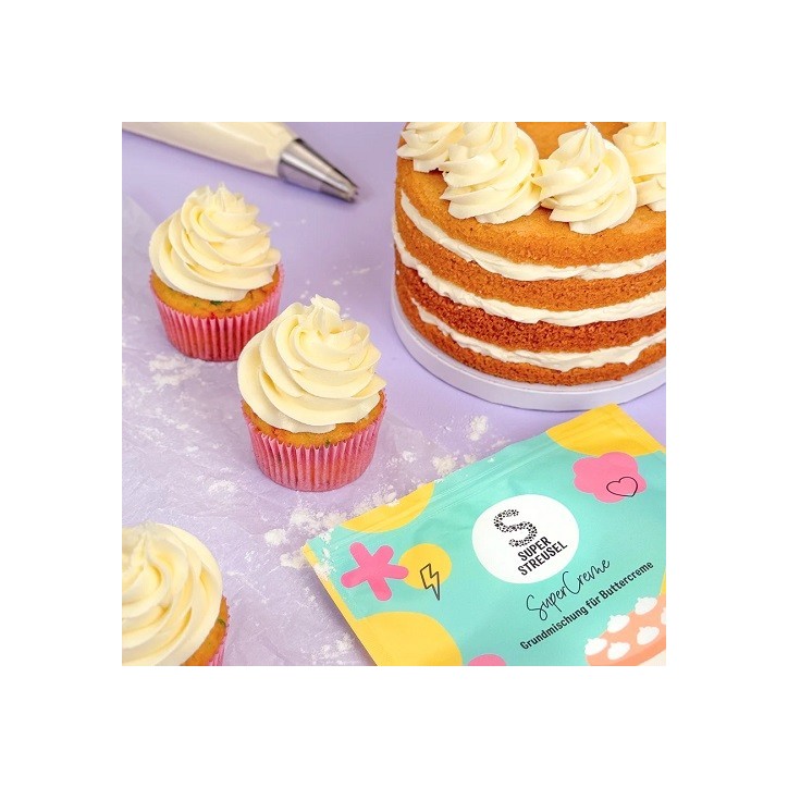 Super Streusel SuperCreme Mix 200g – Perfect Cream for Cakes, Cupcakes & More Super Streusel SuperCreme Mix 200g – Perfect Cream for Cakes, Cupcakes & More