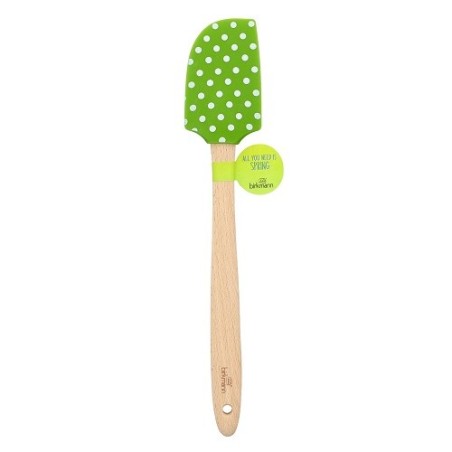 Birkmann Teigspachtel Grün Gepunktet (32 cm) – Flexibel & Hitzebeständig für Backen & Kochen | Bakeria