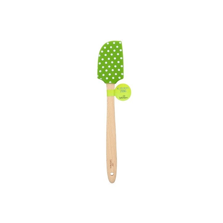 Birkmann Teigspachtel Grün Gepunktet (32 cm) – Flexibel & Hitzebeständig für Backen & Kochen | Bakeria