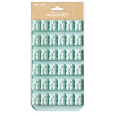 ScrapCooking Gummibär Silikonform – Perfekt für Mini-Gummibärchen aus Gelatine und Schokolade