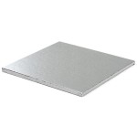 12mm Tortenplatte Viereckig Silber 35x35cm