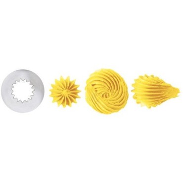 Wilton Open Star Spritztülle 6B – Spritztülle für Sterne und Swirls + 2 Spritzbeutel