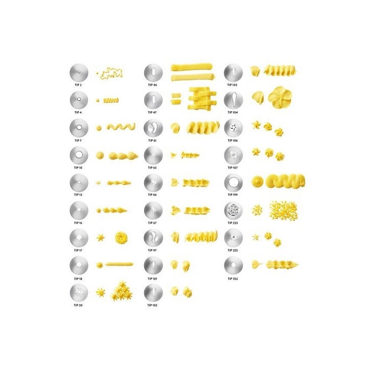 Wilton Deluxe Decorating Tip Set/29 – 29-teiliges Set für professionelle Kuchendekoration