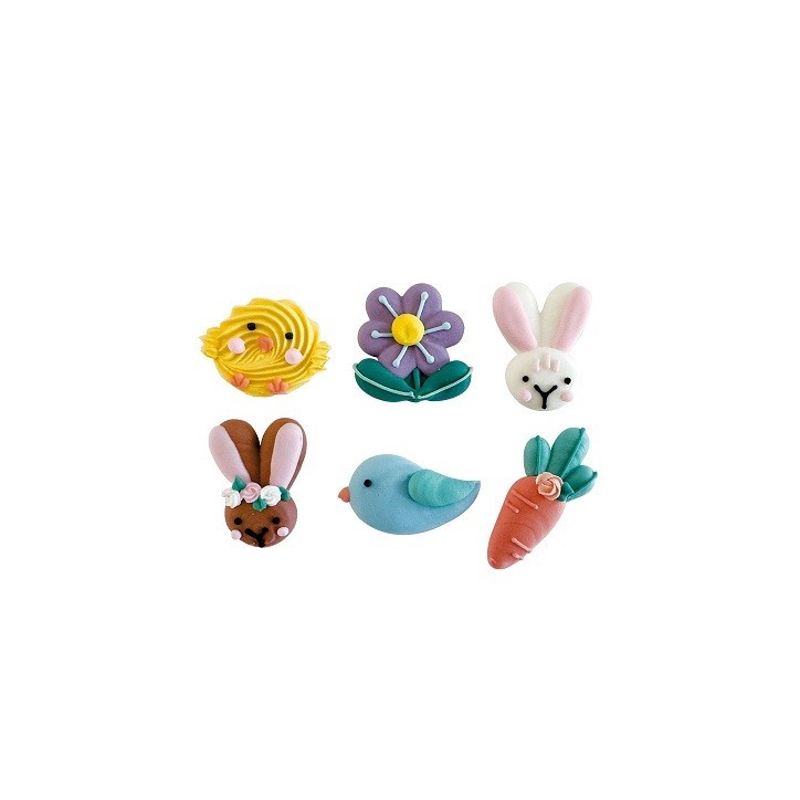 Decora Easter Sugar Decorations, 6 Pieces – Perfect for Easter Treats Decora Easter Sugar Decorations, 6 Pieces – Perfect for Easter Treats