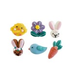 Decora Happy Easter Sugar Decorations, 6 pcs Decora Happy Easter Sugar Decorations, 6 pcs