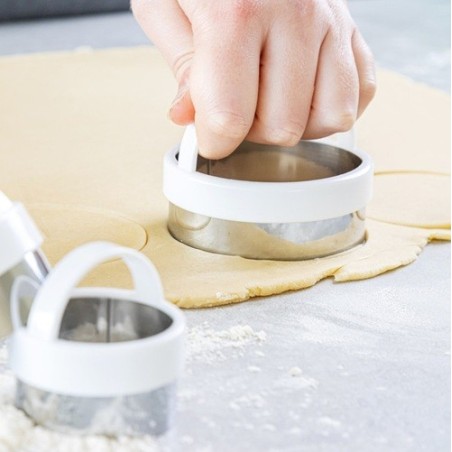 KitchenCraft Kreis Ausstecher Set mit Griff 3 Stück