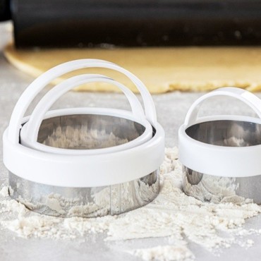 KitchenCraft Kreis Ausstecher Set mit Griff 3 Stück