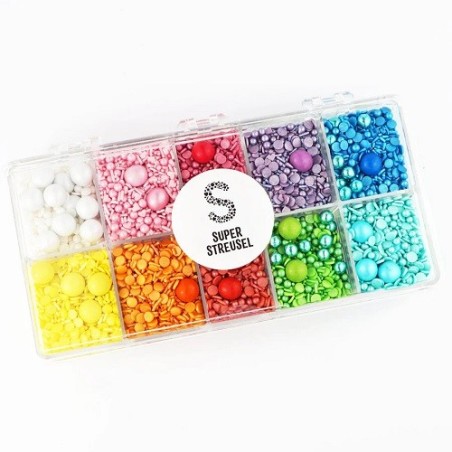 SuperStreusel SuperBox Rainbow, 250g – Colorful Sprinkle Mixes for Your Baking Creations 🌈🎉
