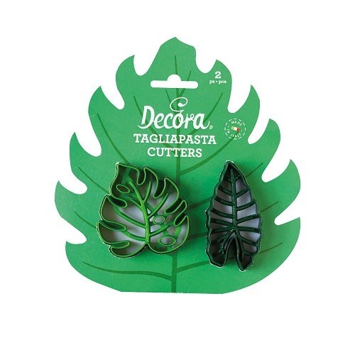 Decora Tropical Leaves Cookie Cutter Set, 2 pcs