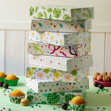 Decora Verschiedene Fröhliche Design Geschenkboxen Set, 8 Stück
