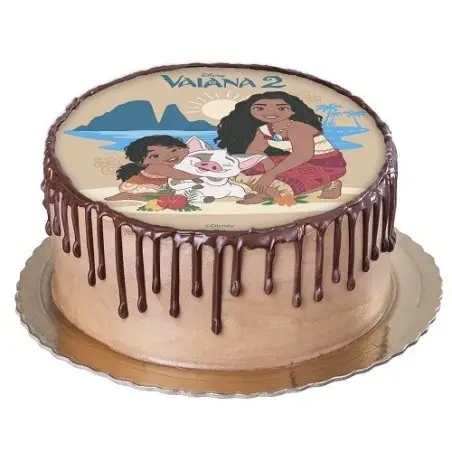 DeKora Esspapier Vaiana 2 Tortenaufleger, 20cm– Glutenfrei & Perfekt für Disney-Fans 🎂
