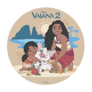 DeKora Esspapier Vaiana 2 Tortenaufleger, 20cm– Glutenfrei & Perfekt für Disney-Fans 🎂