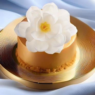 Giant Waferpaper Flower - DeKora 12cm Edible Wafer Flower White, 1 pcs