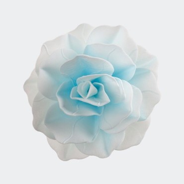 Giant Waferpaper Flower - DeKora 12.5cm Large Edible Paper Wafer Rose Blue, 1 pcs