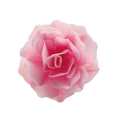 Giant Waferpaper Flower - DeKora 12.5cm Large Edible Paper Wafer Rose Pink, 1 pcs