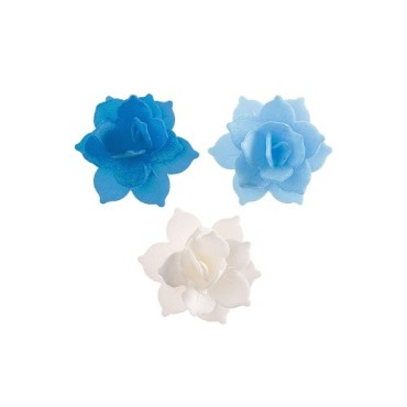 Edible Waferflowers Water Lilies Blue/White – Gluten-Free Cake Decoration