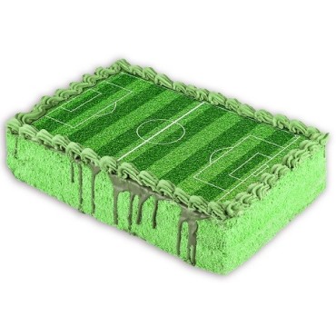 Dekora Edible Football Field Cake Decoration A5, 14.8x21cm - Gluten-Free, Lactose-Free, Sugar-Free