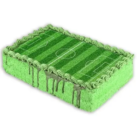 Dekora Edible Football Field Cake Decoration A5, 14.8x21cm - Gluten-Free, Lactose-Free, Sugar-Free