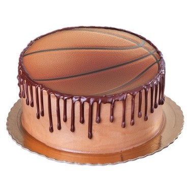 deKora Tortenaufleger Basketball, 20cm - Basketballfeier