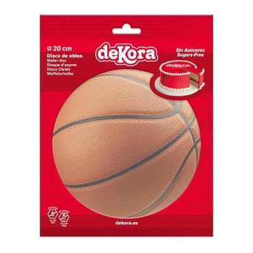 deKora Tortenaufleger Basketball, 20cm - Basketballfeier