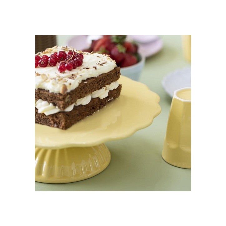 Ib Laursen Mynte Lemonade Cake Stand 29 cm | Vintage Design | Yellow Cake Stand with Waves Ib Laursen Mynte Lemonade Cake Stand 29 cm | Vintage Design | Yellow Cake Stand with Waves