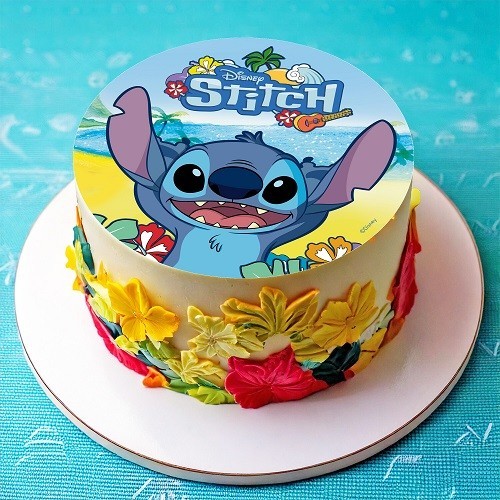 deKora Disney Wafer Cake Disc Laughing Stitch, 20cm
