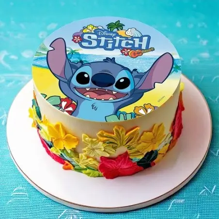 deKora Esspapier Lachender Stitch Tortenaufleger, 20cm & Perfekt für Disney-Fans 🎂