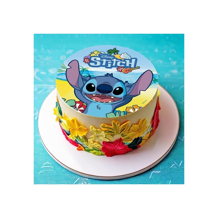 deKora Wafer Cake Disc Laughing Stitch, 20cm – Gluten-Free & Perfect for Disney Fans 🎂