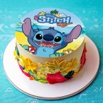 deKora Disney Wafer Cake Disc Laughing Stitch, 20cm