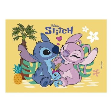 deKora Wafer Cake Disc Angel & Stitch – Gluten-Free & Perfect for Disney Fans 🎂