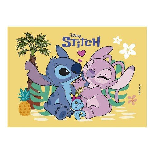 deKora Edible Paper Disney Stitch & Angel Cake Topper, 14.8 x 21cm
