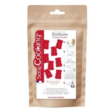 ScrapCooking Jelly Candy Mix Strawberry, 100g
