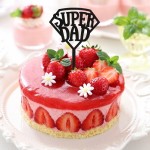 deKora Kuchen Topper SUPER DAD, 15x10cm