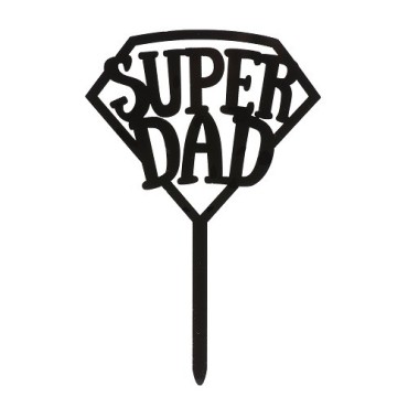 🎂 SUPER DAD Cake Topper – Perfekte Kuchendeko für Vatertag & Geburtstag
