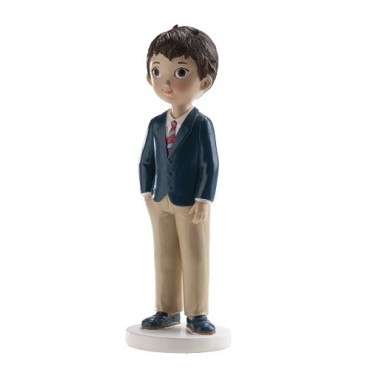 🎂 deKora Communion Cake Topper – Communion Boy with Red Tie