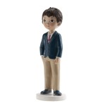 deKora Communion / Confirmation Boy with Tie Cake Topper, 16.4cm