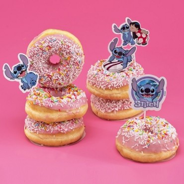 Dekora Disney Stitch Cupcake Toppers, 16 Stück – Perfekte Disney-Deko für Kindergeburtstage