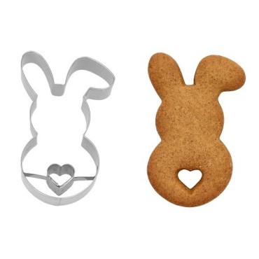 Birkmann Ausstecher Hase mit Herz-Popo 7,5 cm – Osterkekse mit Liebe