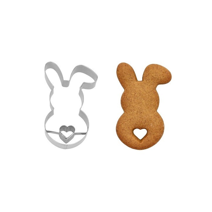 Birkmann Ausstecher Hase mit Herz-Popo 7,5 cm – Osterkekse mit Liebe