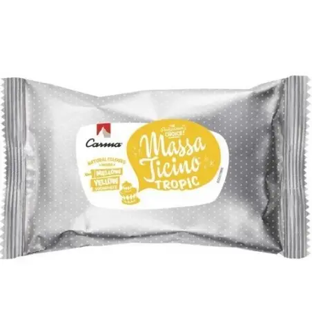 Massa Ticino Tropic Mellow Yellow Sugarpaste 250g – Premium Yellow Fondant