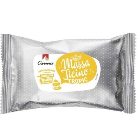 Carma Massa Ticino Tropic Rollfondant Mellow Yellow 250g – Gelber Premium Fondant