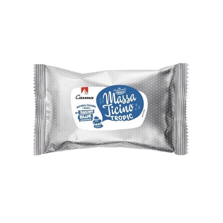 Carma Massa Ticino Tropic Rollfondant Sailing Blue 250g – Premium Fondant in Blau