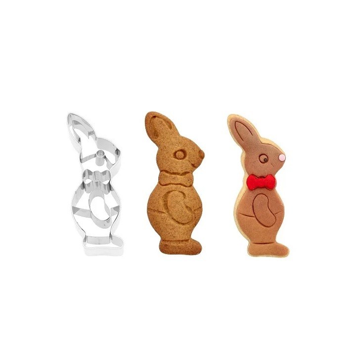 Birkmann Ausstecher Hase mit Anzug – 8 cm Prägeform für Ostern