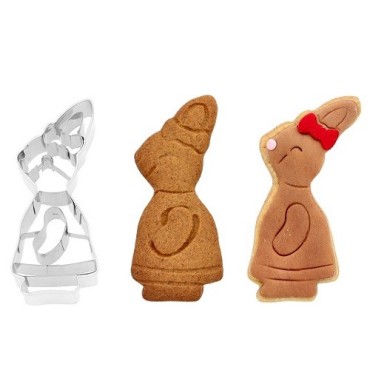 Birkmann Ausstechform Hase im Kleid – 8 cm Prägeform für Ostern