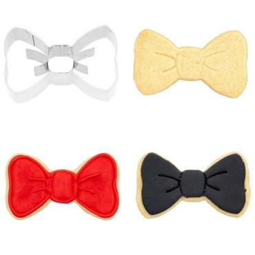 Birkmann Bow Cookie Cutter with Embossing – 6x3.5cm