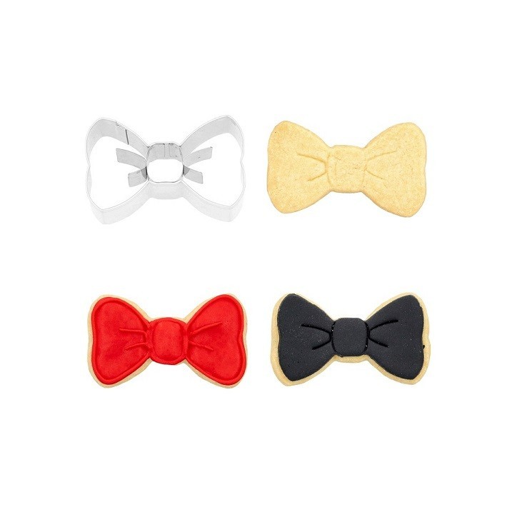 Birkmann Bow Cookie Cutter with Embossing – 6x3.5cm