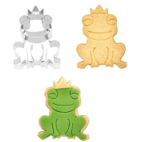 Birkmann Embossed Frog Prince Cookie Cutter 6.5 cm