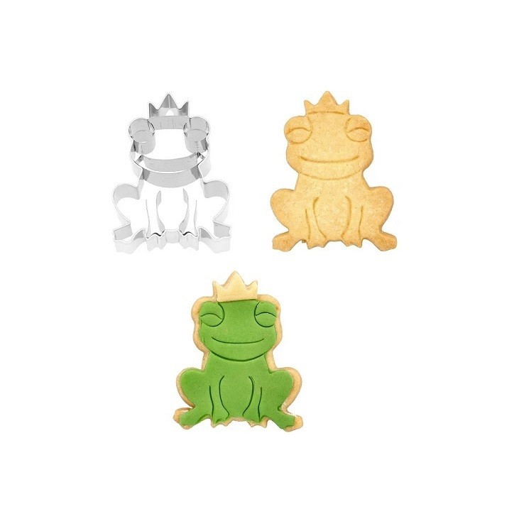 Birkmann Embossed Frog Prince Cookie Cutter 6.5 cm