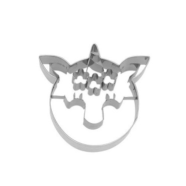 Birkmann Einhornkopf Ausstechform mit Prägung 7,5 cm – Edelstahl