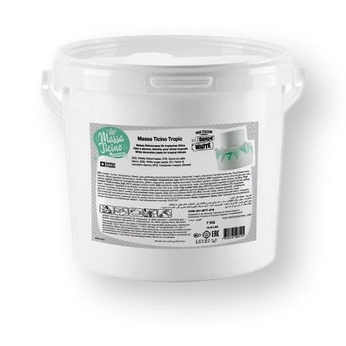 Carma Rollfondant Massa Ticino Tropic Bride White, 7kg